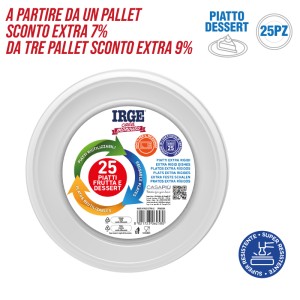 ABX PIATTI RIUTILIZZ. DESSERT 25PZ D17