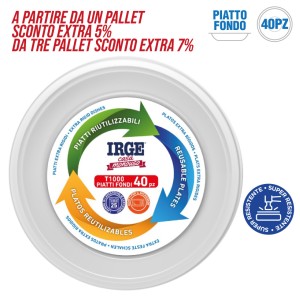ADI PIATTI RIUTILIZZ. FONDI 40PZ D22
