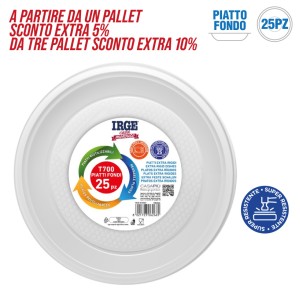 ADE PIATTI RIUTILIZZ. FONDI 25PZ D22