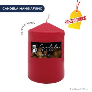 FES CANDELA PILLAR ROSSA 6X10CM