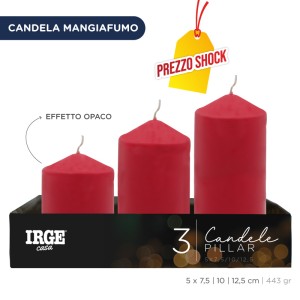 FEV CANDELE PILLAR ROSSE 5X7.5/10/12.5