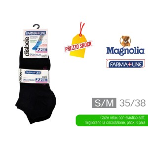 ATD CALZA RELAX BASSA 3PZ NERO S/M