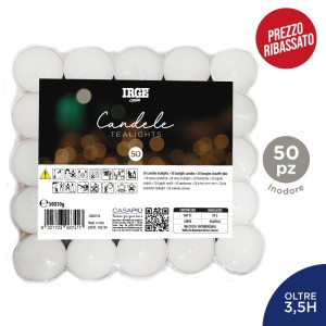 FDG CANDELA 50 TEALIGHTS BIANCHE