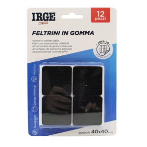 EAA FELTRINI GOMMA 12PZ QUADRATI 4x4cm