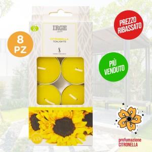 ERA TEALIGHT 8 PZ ALLA CITRONELLA