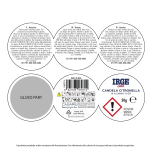 EAK CANDELA CITRONELLA ALLUMINIO 50GR