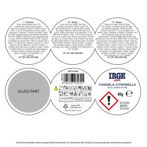 EAL CANDELA CITRONELLA ALLUMINIO 80GR