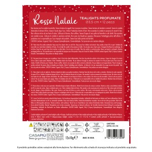 AFA SET 12PZ TEALIGHTS NATALIZIE 10GR ROSSO NATALE - GINGER BREAD