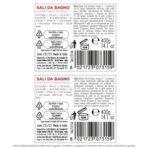 AOA SALI DA BAGNO 400GR CLEMENTINE+PROSECCO-PATCHOULI+