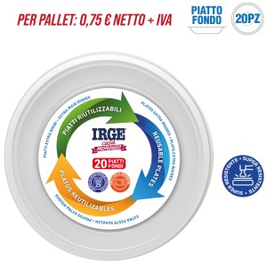 ADA PIATTI RIUTILIZZ. FONDI 20PZ D22