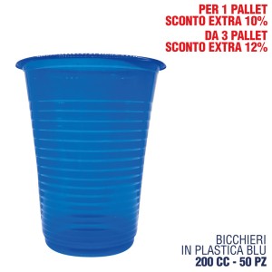 CDS BICCHIERI BLU 200CC 50PZ