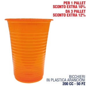 CAQ BICCHIERE ARANCIONE 200CC 50PZ