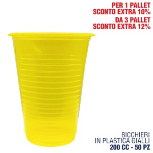 CAA BICCHIERE GIALLO 200CC 50PZ