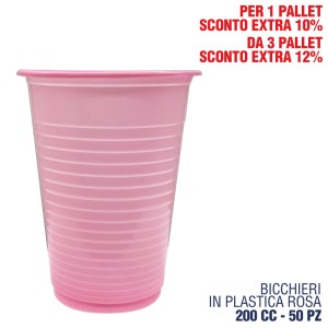 BFV BICCHIERE ROSA 200CC 50PZ