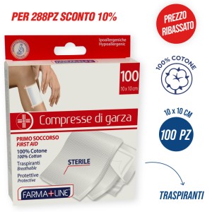BMO COMPRESSE GARZA 10x10CM 100PZ FARMA