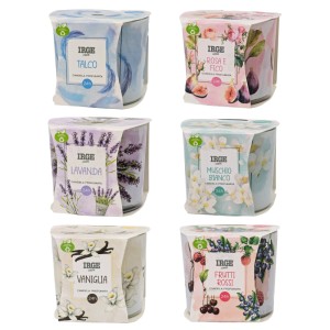 FDV CANDELA VETRO DECORATO C/CARTONC