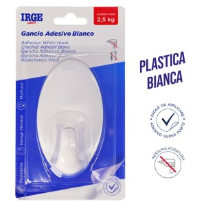 AAG GANCI ADESIVI PLASTICA 1PZ OVALE