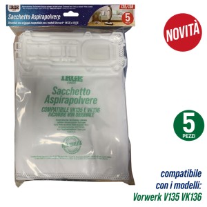 ABO SACCO ASPIRAPOLVERE VK135/136 5PZ