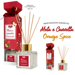 AYA DIFFUSORE CARAMELLA 100ML MELA E CANNELLA + ORANGE SPICE