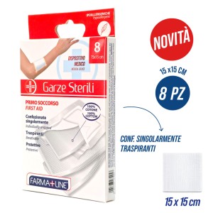BMP COMPRESSE GARZA COTONE 15X15CM 8PZ