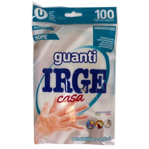 ADF GUANTI MONOUSO IRGE 100PZ HDPE TU