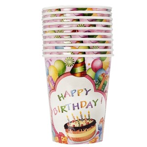 ABC BICCHIERI 10PZ BUON COMPLEANNO BIMBA