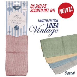 ABS PANNO MICROFIBRA 5PZ 30x35CM VINTAGE