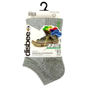 ATX MINICALZA RIGATA 3PZ GRIGIO S/M