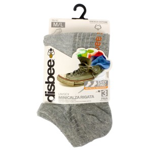 ATX MINICALZA RIGATA 3PZ GRIGIO M/L