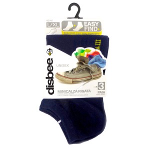 ATX MINICALZA RIGATA 3PZ BLU L/XL