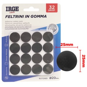 EAC FELTRINI GOMMA 24PZ QUADRATI 2.5x2.5