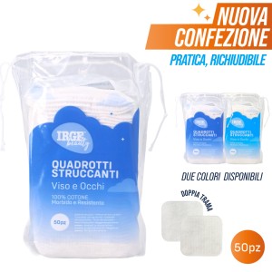 ABD QUADROTTI STRUCCANTI COTONE 50PZ