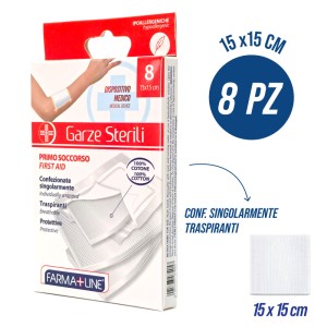 BMP COMPRESSE GARZA COTONE 15X15CM 8PZ