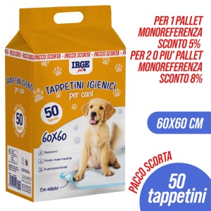 ABV TAPPETINI IGIENICI CANI 60x60cm 50PZ