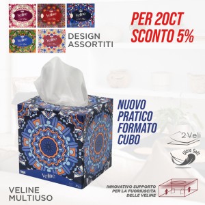 CDP BOX VELINE 70PZ 2VELI MANDALA CUBO