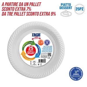 ABX PIATTI RIUTILIZZ. DESSERT 25PZ D17