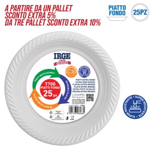 ADE PIATTI RIUTILIZZ. FONDI 25PZ D22