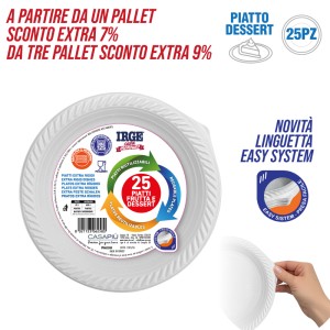 ABX PIATTI RIUTILIZZ. DESSERT 25PZ D17