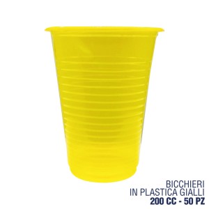 CAA BICCHIERE GIALLO 200CC 50PZ