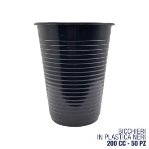 CDE BICCHIERE NERO 200CC 50PZ