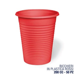ADS BICCHIERE ROSSO 200CC 50PZ