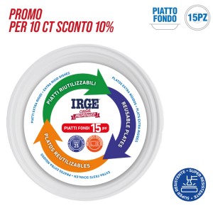 ADA PIATTI FONDI BIANCHI 22CM 15PZ