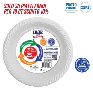 ADE PIATTI RIUTILIZZ. FONDI 25PZ D22