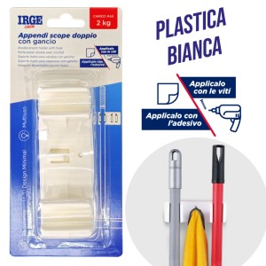 AAZ GANCI ADESIVI PER SCOPA 2PZ
