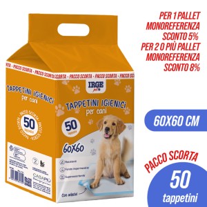 ABV TAPPETINI IGIENICI CANI 60x60cm 50PZ