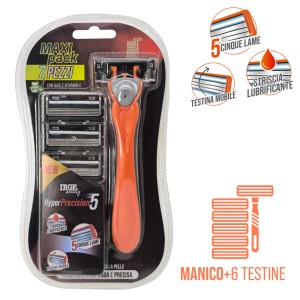 CEC RASOIO 5LAME UOMO 1MANICO+6REFILL