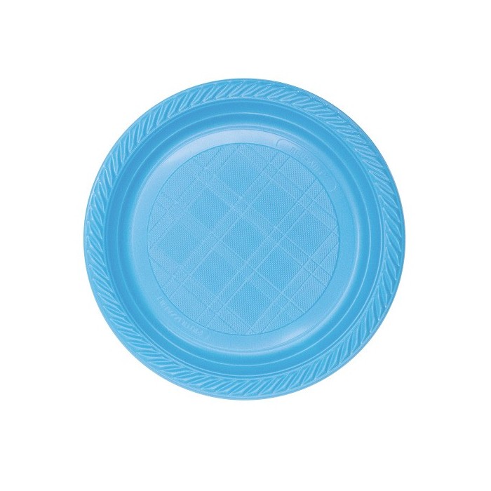 Set 6 Piatti Piani H&amp;h Courtyard Azzurri - Stoneware Moderno E Elegante, 27,5 Cm