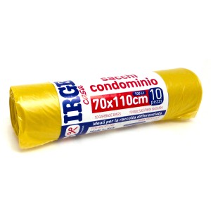 CFR SACCO PATT.10PZ 70X110cm 100L GIALLO