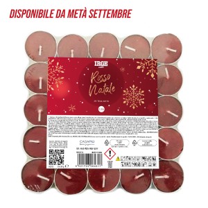 ANA CANDELA 25 TEALIGHTS ROSSO NATALE