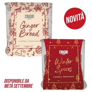 ARA CANDELA PROF BICCHIERIN 70GR NATALE WINTER SPICES+GINGER BREAD